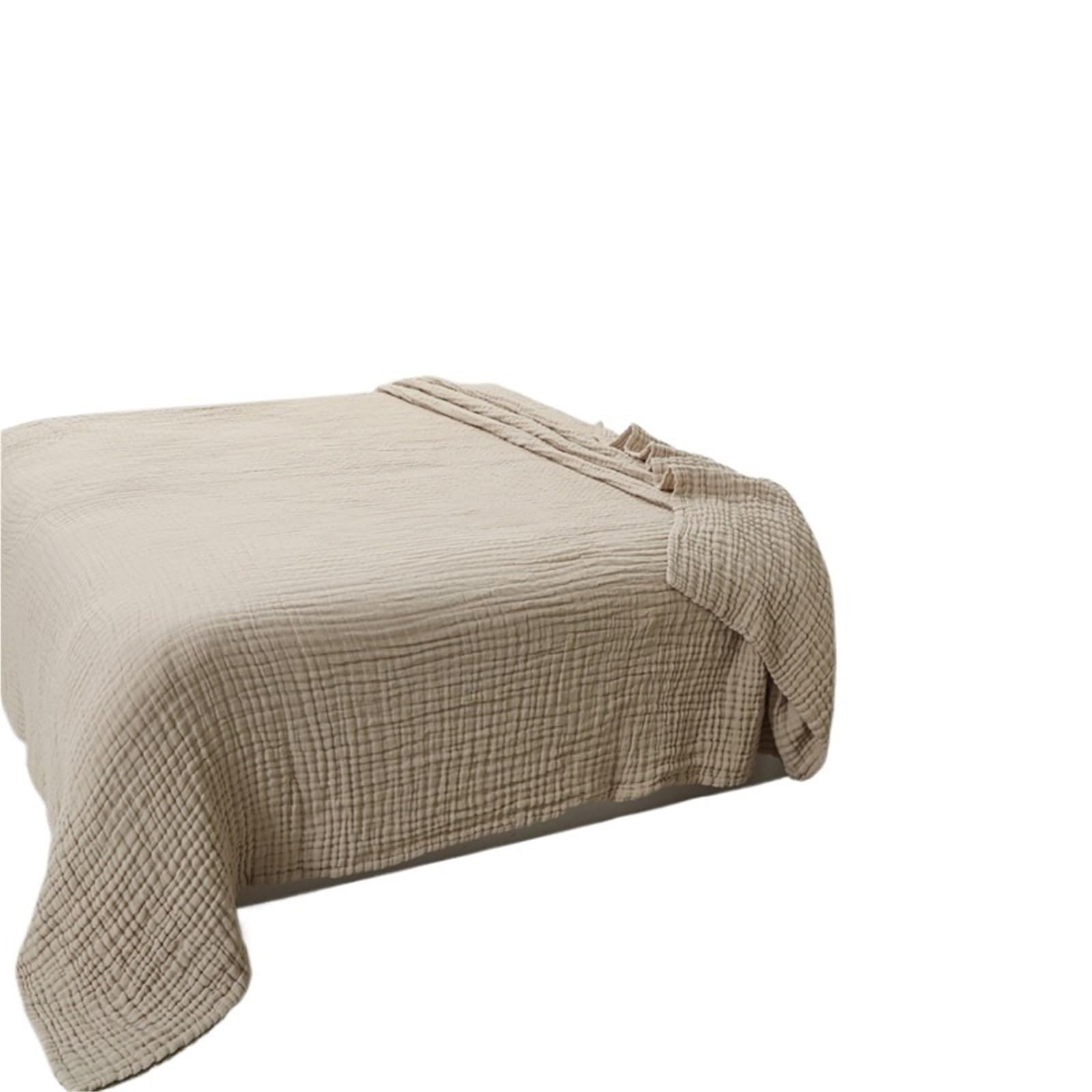 Couverture rafraîchissante en pure mousseline de coton haut de gamme kaki