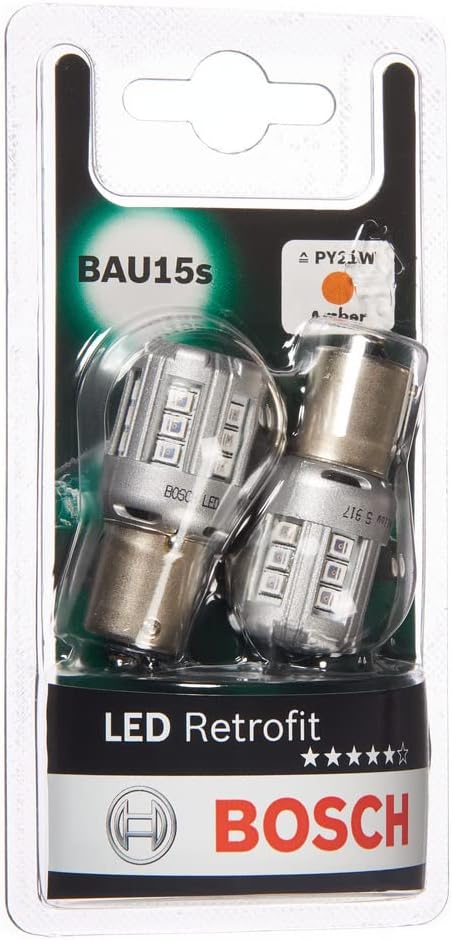 PY21W (- 581) LED Retrofit Car Light Bulbs - 12 V 1 W BAU15s - 2 Bulbs