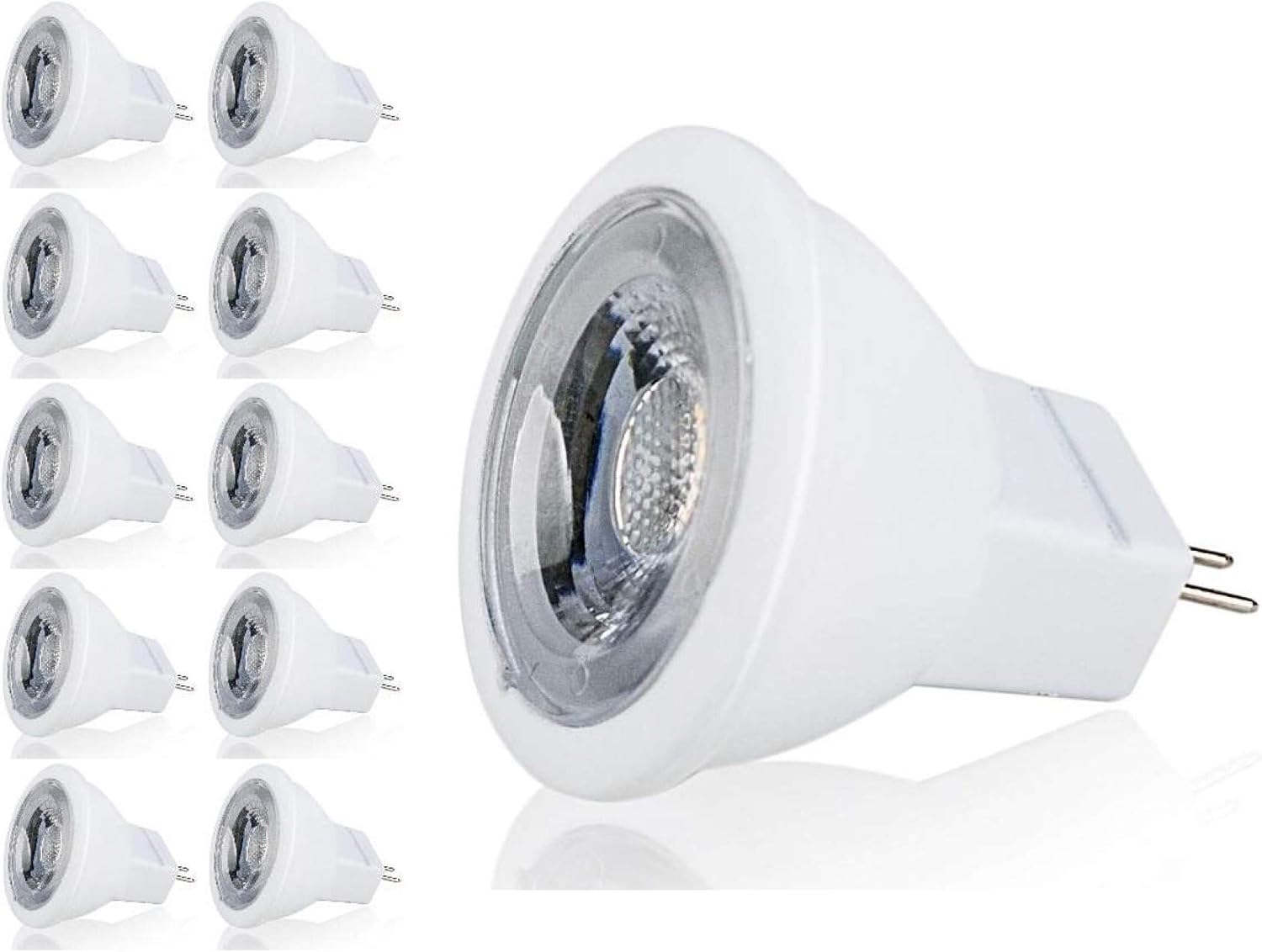 CBConcept UL-Listed MR11 GU4.0 LED Light Bulbs, 2-Pack, 2 Watt, 230 Lumen, Green, 36° Beam Angle, 12 Volt, 20W Halogen Bulbs Equivalent, Landscape/Accent/Recessed/Track Lighting