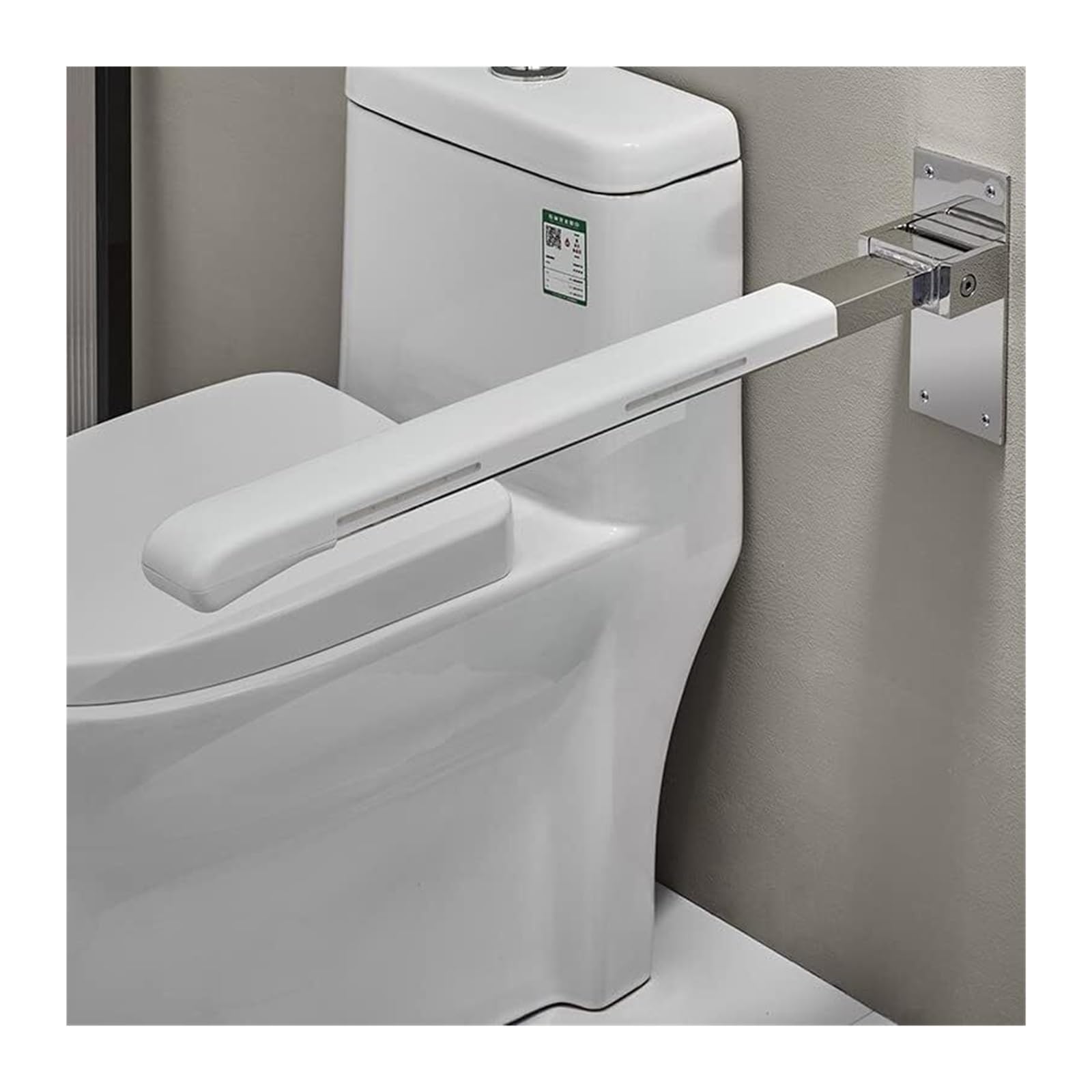 FKXSXAZ Wall Mounted Safety Support Rail, Folding Drop Down Toilet Grab Rail 70cm Grey and White(White2)