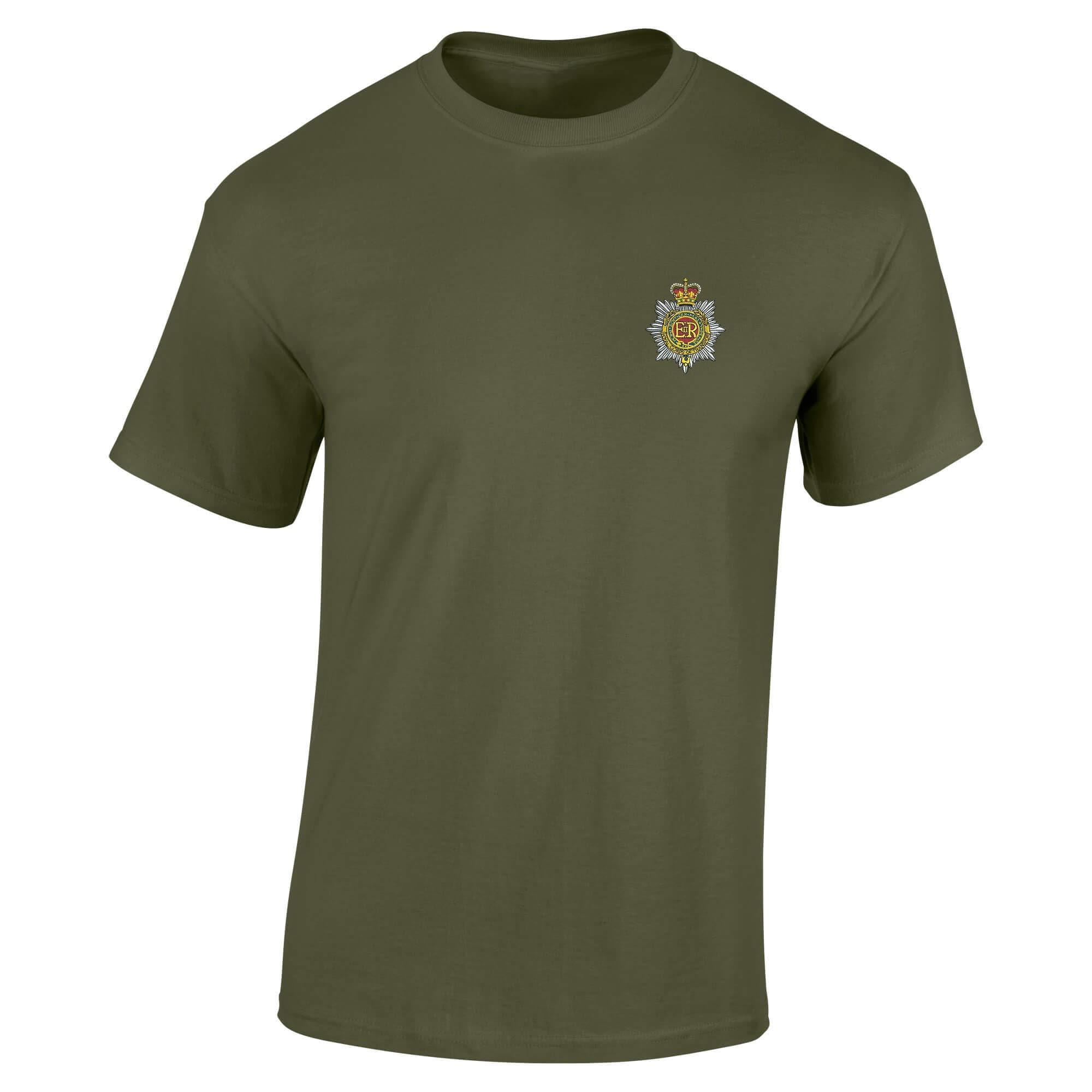The Military Store Men's Military Green Royal Corps Of Transport Embroidered T-Shirt, Large