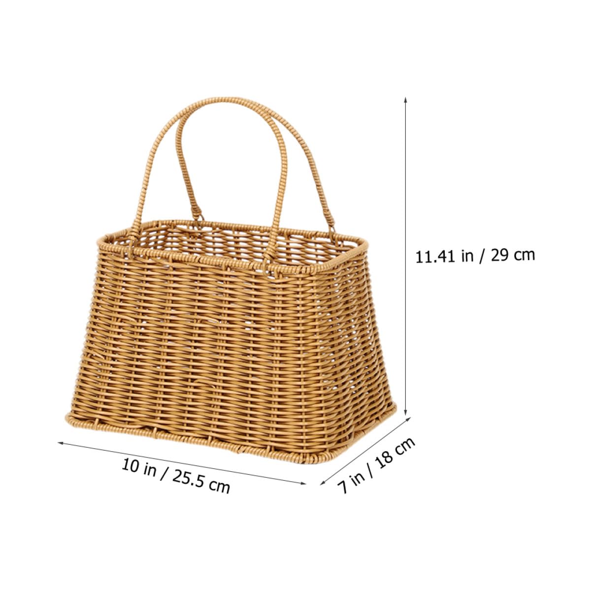 Ipetboom Handgewebter Picknick Obstkorb, Tragbar, Leicht, für Haushalt