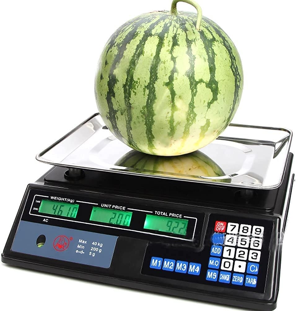 Báscula de cocina digital, báscula de alimentos, báscula electrónica, báscula digital para calcular precios, báscula digital electrónica para alimentos, carnes, frutas y productos, con función de ta