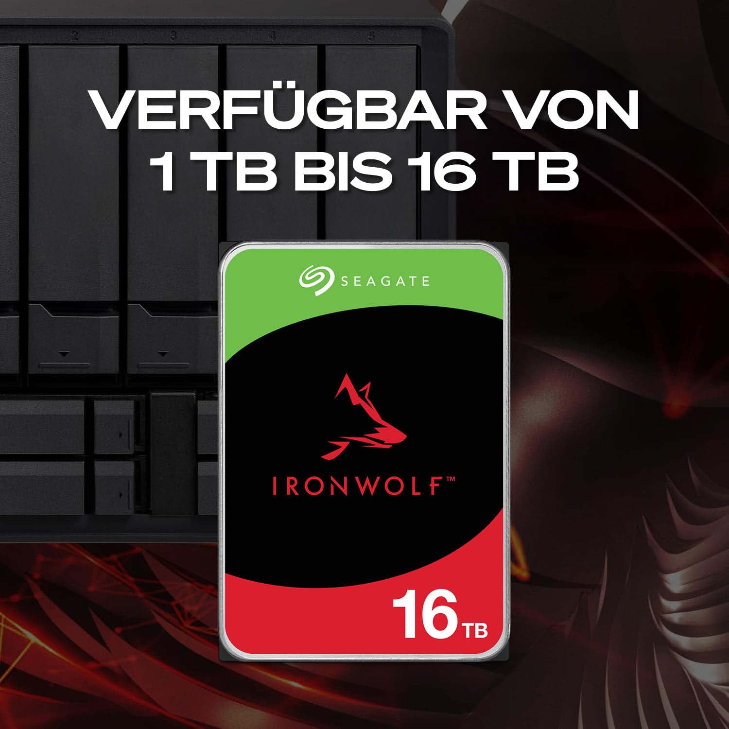 Seagate IronWolf 4TB NAS Interne Festplatte HDD 3.5 Zoll 5400 U/Min CMR 64 MB Cache SATA 6GB/s silber