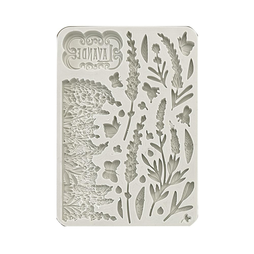 Stamperia - Silicon Mould A5 for Scrapbooking, Card Making, Bullet Journals, and More, Elements, Non-Stick, Suitable for Air-Dry Clay and More, Perfect for Hobbies, Crafts, and Gifting (Lavender)
