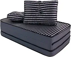 Puff Colchonete Dobrável/Sofa 3 em 1 + Travesseiro Casal BF Colchões