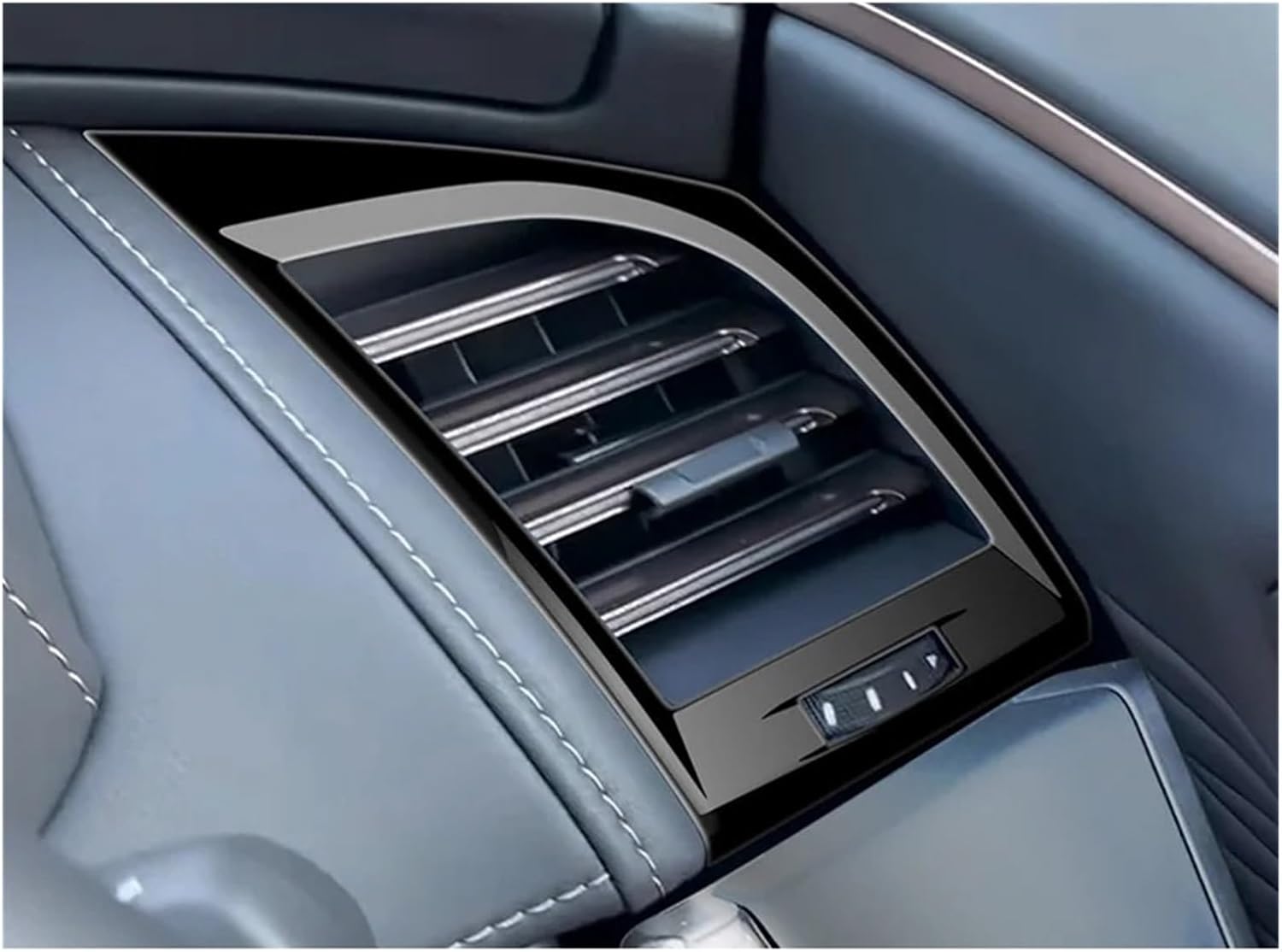 Fit for Toyota Fit for Alphard 40 Series 2023 Bright Black Dashboard Air Condition Vent Outlet Cover Trim Frame Sticker Parts