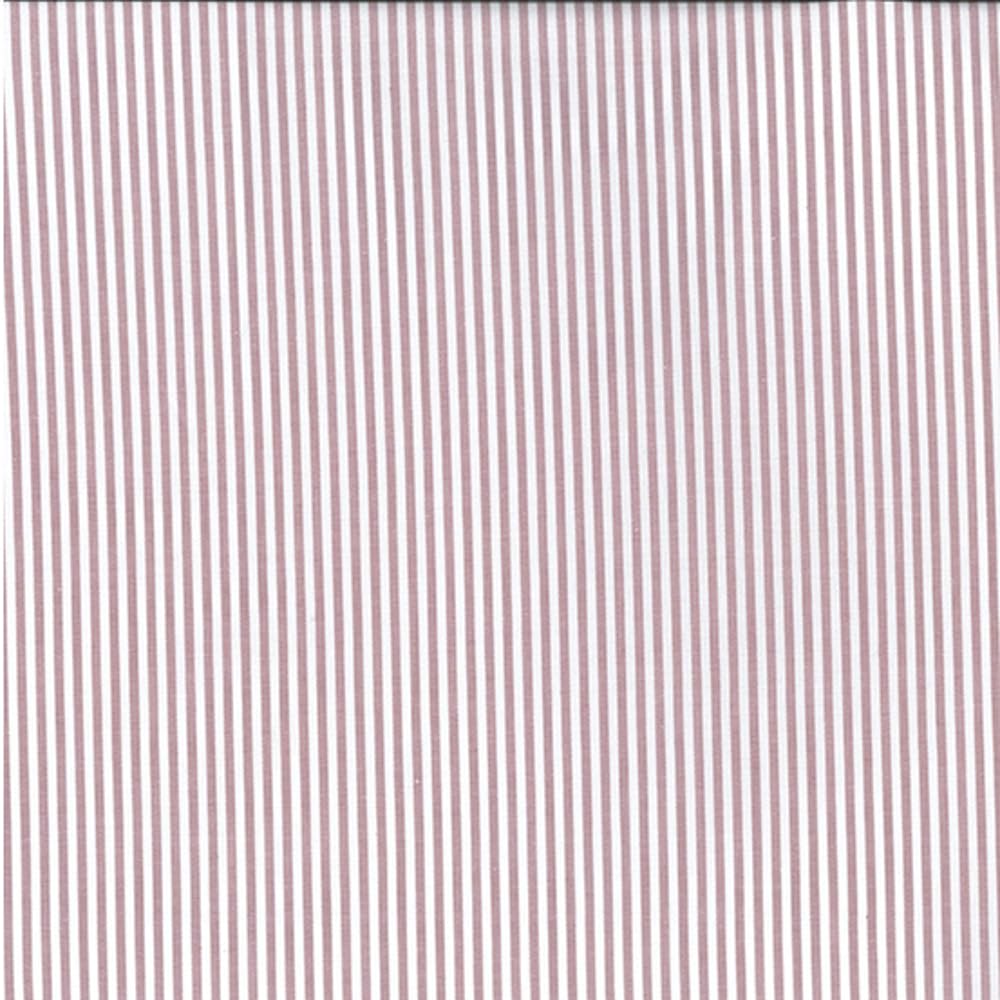 Oh Sew Crafty Limited Mauve Chambray 100% Yarn Dyed Cotton Fabric Candy Stripes Lines 144Cm Wide (Sold Per Half Metre) (Mauve)