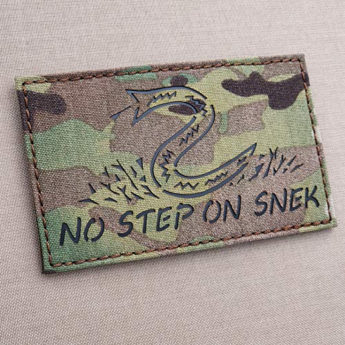Big 3x5 No Step On Snek IR Multicam OCP Morale Tactical Patch