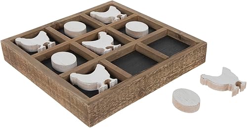 Miniatura 2 de Hobby Lobby Decoración de madera de pollo y huevo Tic Tac Toe