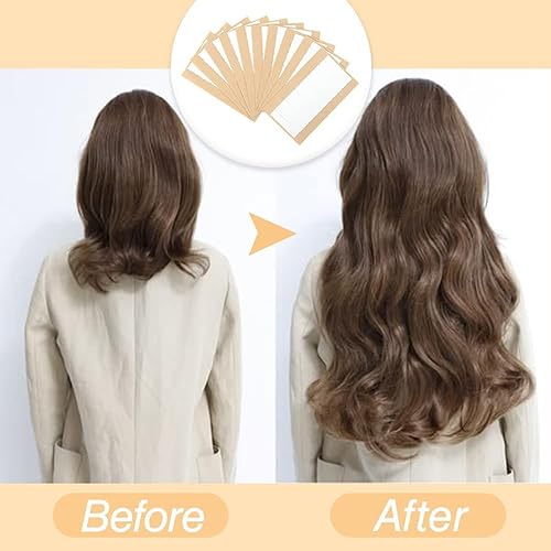 Miniatura 4 de Cinta de repuesto invisible de doble cara para extensiones de cabello, 15.7 x 3.1 in, 60 unidades por paquete