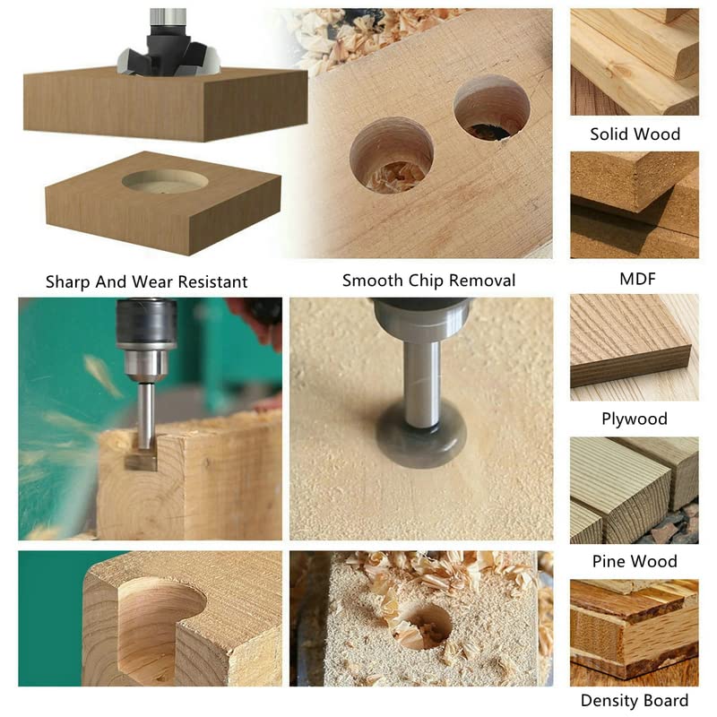 1PCS 185/200MM Woodworking Tools Extended Hole Control Drill Tips Saw Cutter Hinge Boring Drill for Soft and Hard Wood Tools (A)