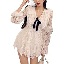 Elegant Fairy Dress Women Japanese Sweet Princess Lace Party Dress Beach Evening Y2k Mini Dress Color White, Size X-Large
