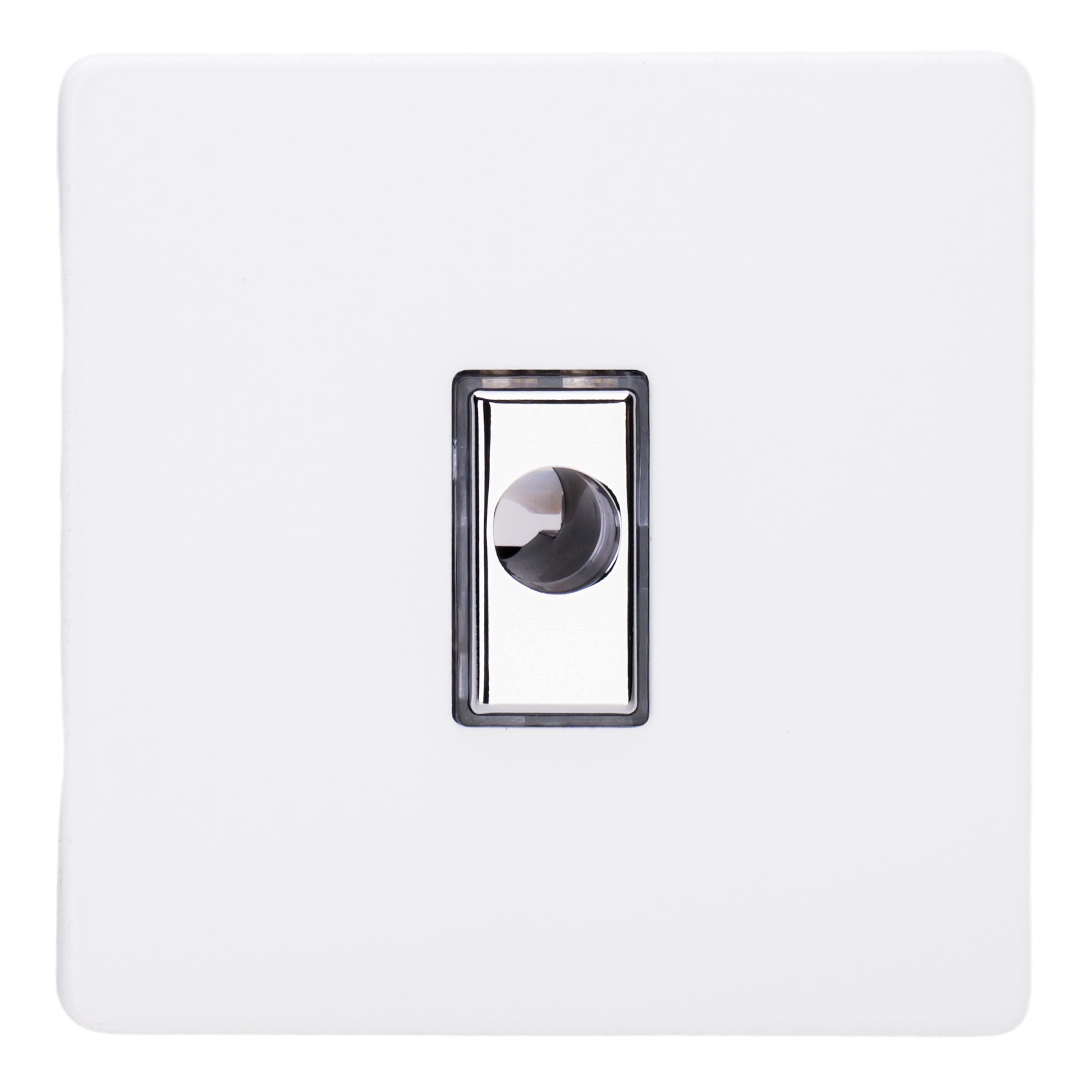 Varilight Flex Outlet Plate - Screwless Primed with Chrome Insert, XDYFOS.PD