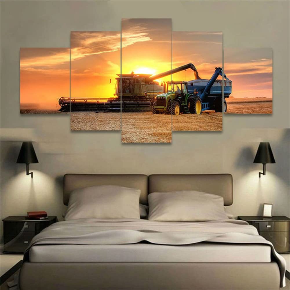 Peinture diamant grande taille anti stress kit complet mosaïque paysage ferme sans plis