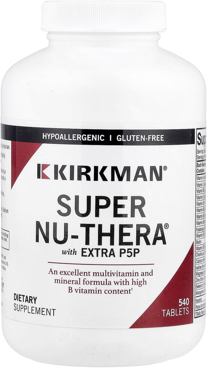 Super Nu-Thera with Extra P5P, 540 Tablets, Kirkman Labs