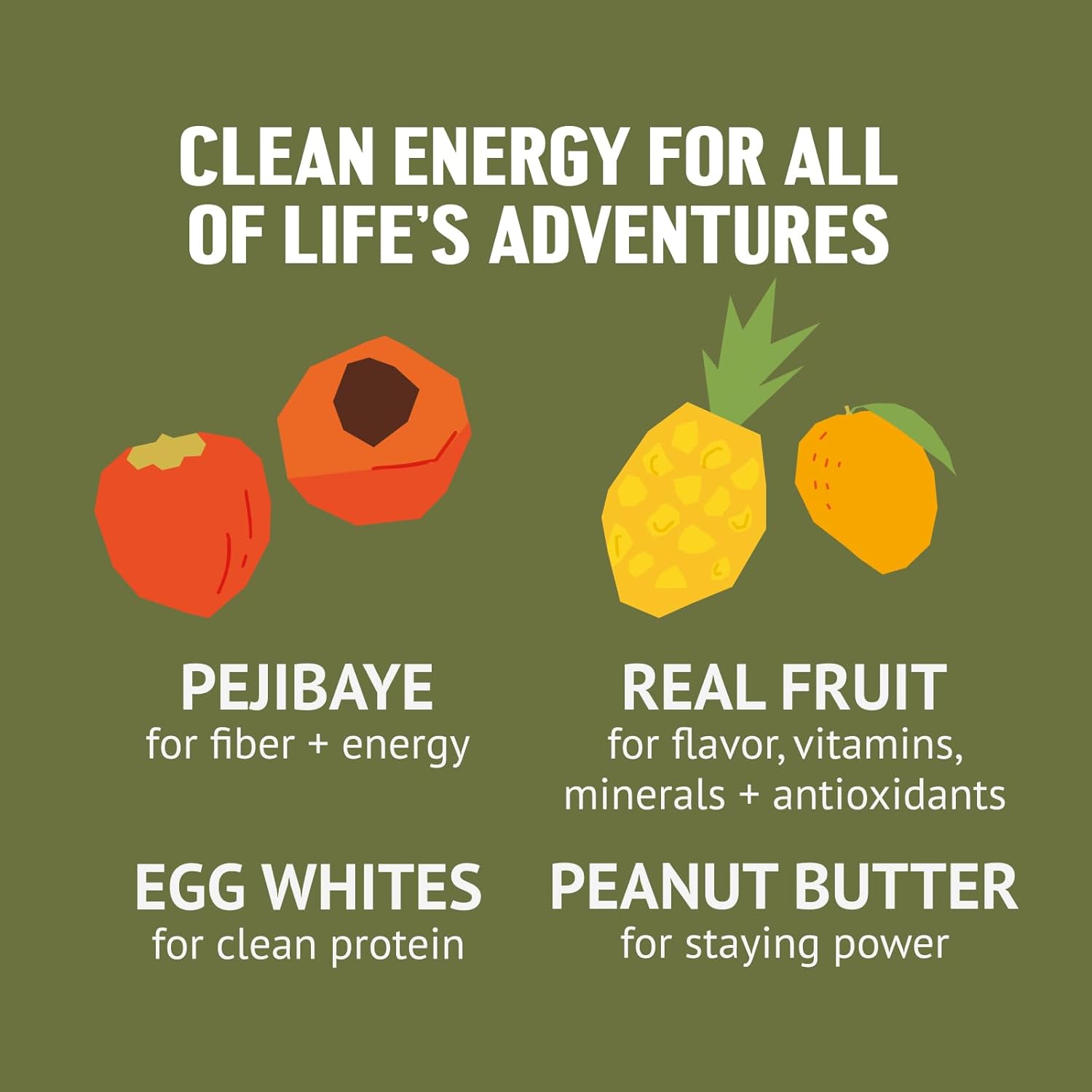 PEJI BAR Superfood Energy Bars | Tropical Crunch Banana Pineapple Flavor | Gluten Free, 6g Protein, Fiber, Whole Ingredients, No Sugar Added | Adventure Ready Snack, 12 Count