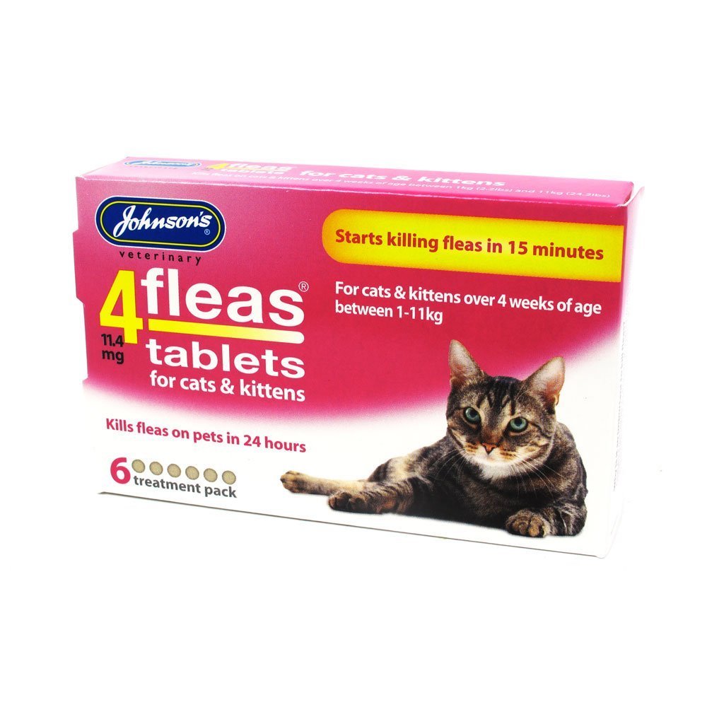 Johnsons 4Fleas Tablets for Cats and Kittens, 6 Treatment Pack, 14D083