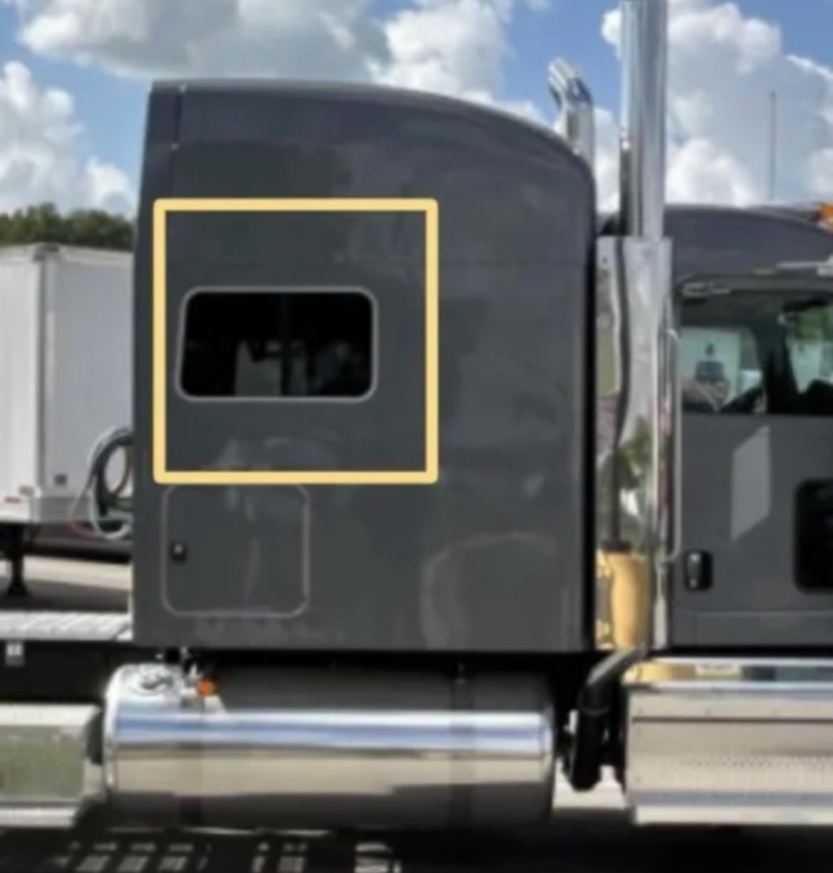 Generic Curtains Compatible with Peterbilt 379-389. Sleeper Window Curtains L+R. Window Covers. (Gray), P379V