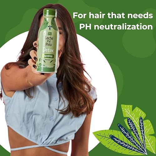 Miniatura 7 de Leche Pal Pelo Champú Detox - Infundido con vinagre de sidra de manzana, miel y té verde. Transformación del cabello con equilibrio de pH y fuerza