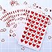 Ruisita 60 Sheets Glitter Heart Stickers Valentine's Day Love Decorative Sticker for Scrapbooking or Embellishment (Color 1)