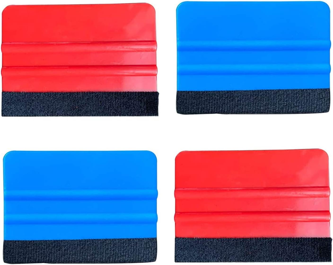Vinyl Squeegee, 4 Pieces Felt Edge Squeegee Car Wrapping Tool Kits