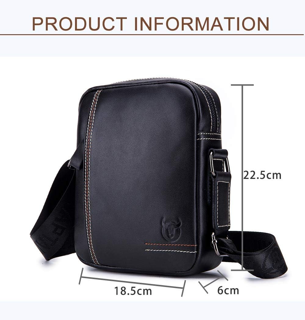 HARPIMER Men Bags Shoulder Crossbody Bag Genuine Leather Bag for Everyday Casual Travel Messenger Bag Handbag