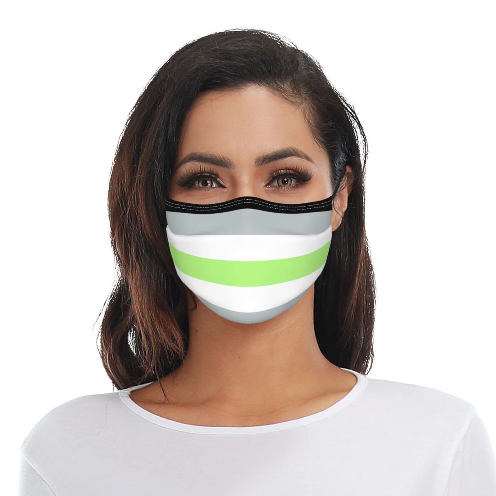 Agender pride flag LGBTQ Adult Dust Mask Adjustable Dust Face with 2 Filter8