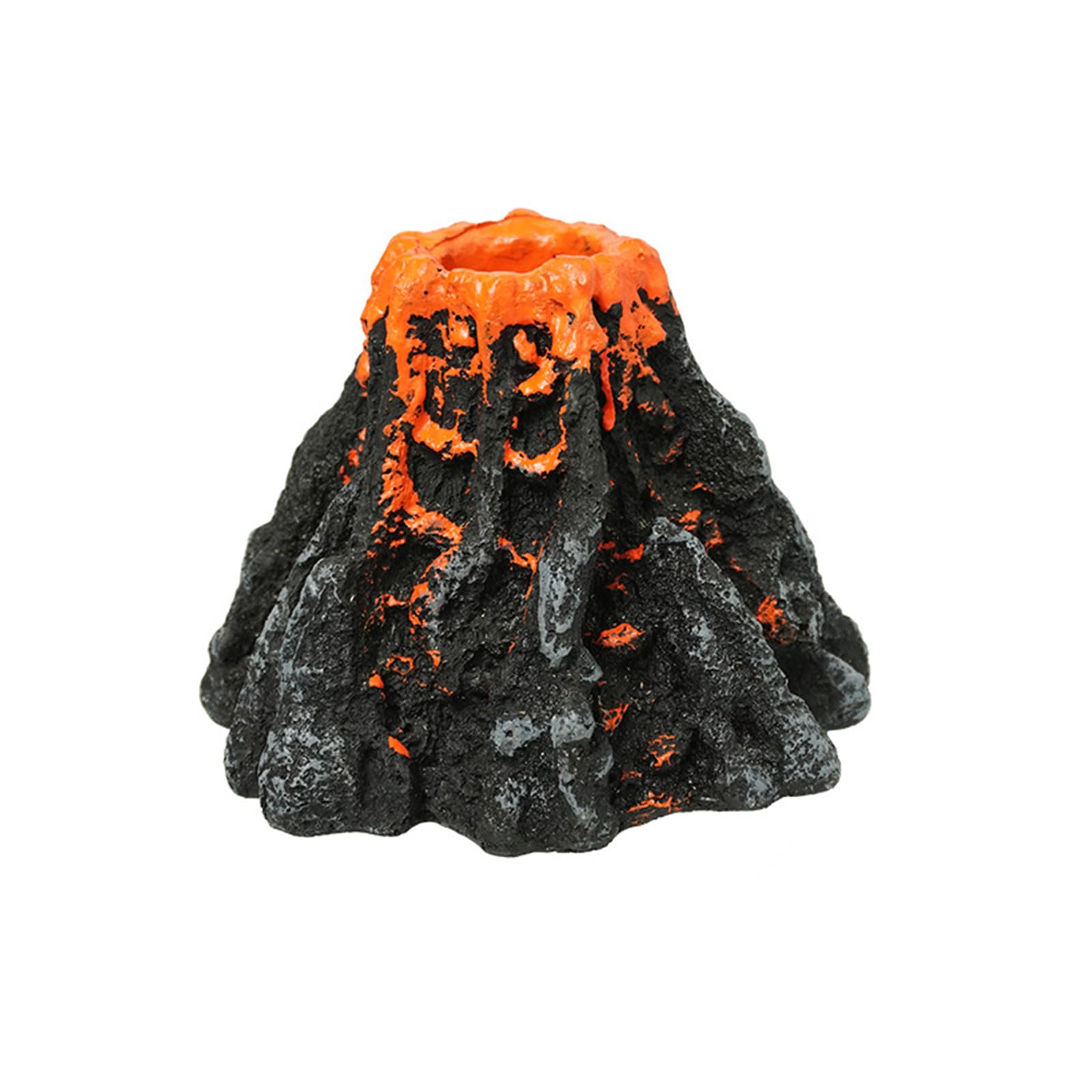 NEWFT Fish Tanks Volcano Decoration with Air Stone Bubbler Aquariums Volcano Ornaments for Aquariums Hide