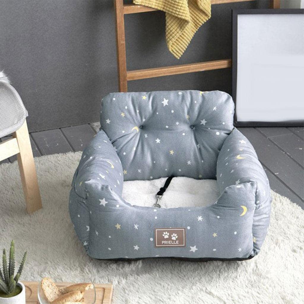Asiento para Mascotas Cubreasiento Antideslizante Cama Transportadora Colchón Nido con Correa Segura Adecuado para Uso en Automóvil Y Casa
