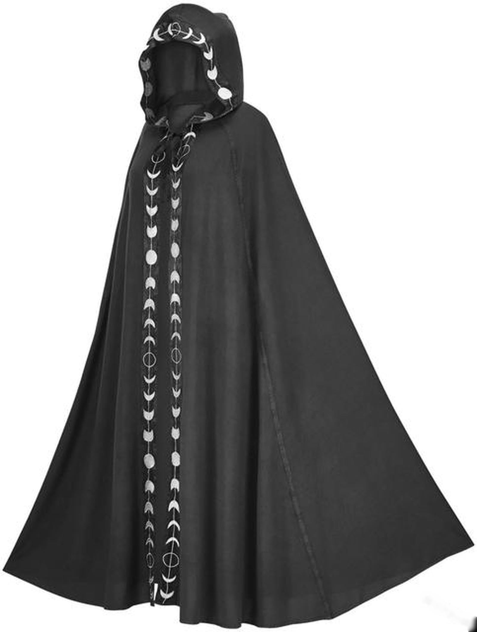 Much-Green costume Monaco Medieval/Renaissance with hood Monaco/Halloween carnival, L, Brown