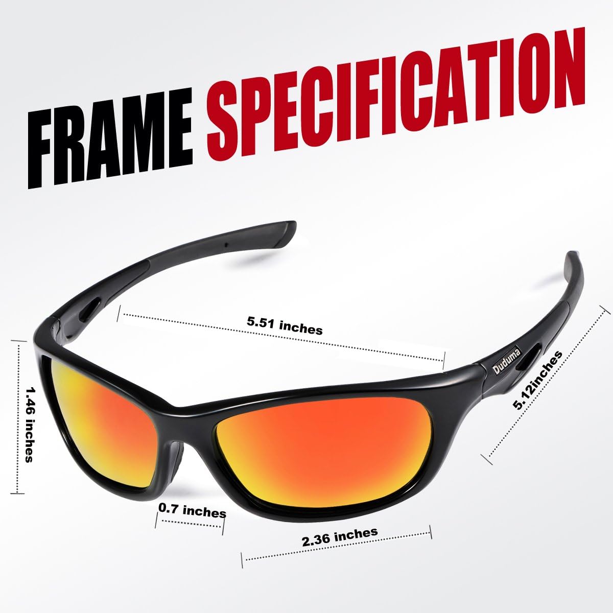 Duduma Polarized Sports Sunglasses for Men Women Baseball Running Cycling Fishing Driving Golf Unbreakable Frame Du646 - Image 6