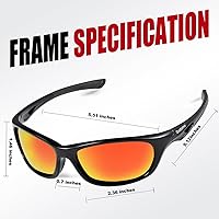 Vista 5 de Duduma Gafas de sol deportivas polarizadas para hombres y mujeres, béisbol, correr, ciclismo, pesca, conducción, golf, marco irrompible, Du646