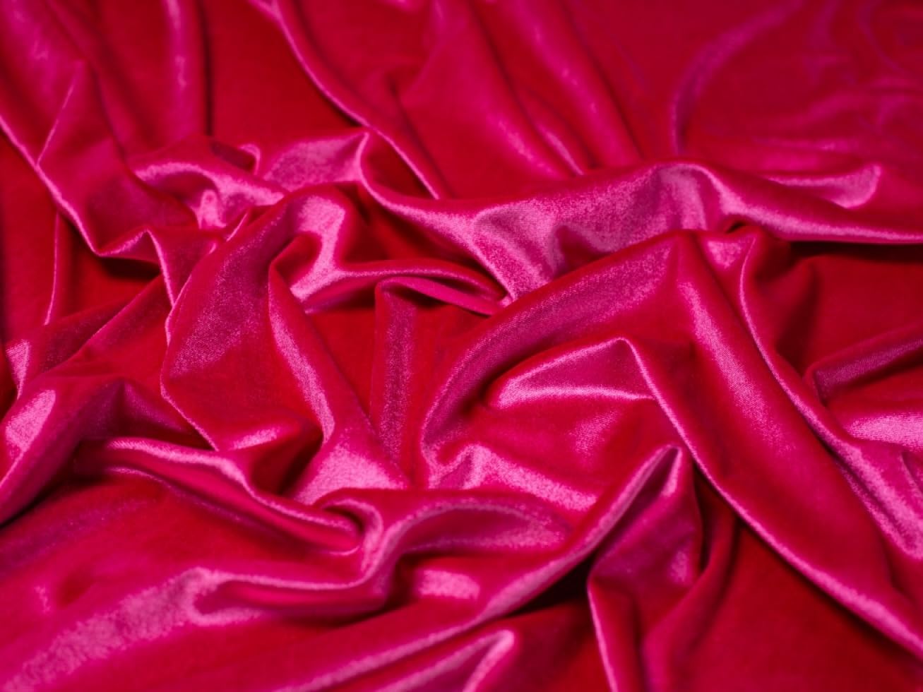 Minerva Core Range Velvet Stretch Knit Apparel & Dress Fabric Cerise Pink - Mediumweight & Suitable for Dressmaking - Approx Width: 150cm / 60" - Sold per metre