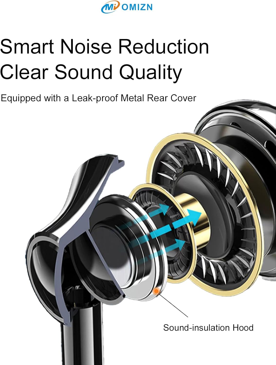 G-Shaped Earhook Headset with PTT Mic, USB-C Type-C Earpiece Compatible with M5, T6 Walkie Talkies, Adjustable, Noise Reducing, Black, 3 Pack