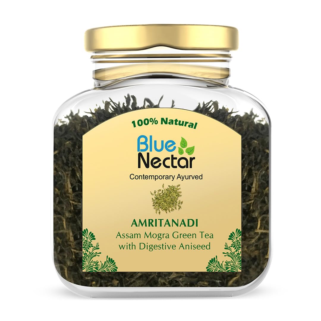 Blue Nectar Aniseed Green Tea Leaves | Supports Digestion | Eco Friendly Glass Jar | 100% Natural Green Tea Loose (50 gm + 15 gm Free) (B07D4DKYKH) Amazon Price History, Amazon Price Tracker