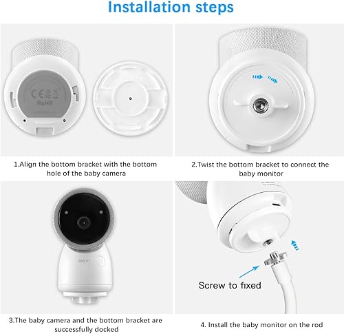 Miniatura 5 de HOLACA Soporte de clip para monitor de bebé ARENTI Video Soporte para cuna guardería