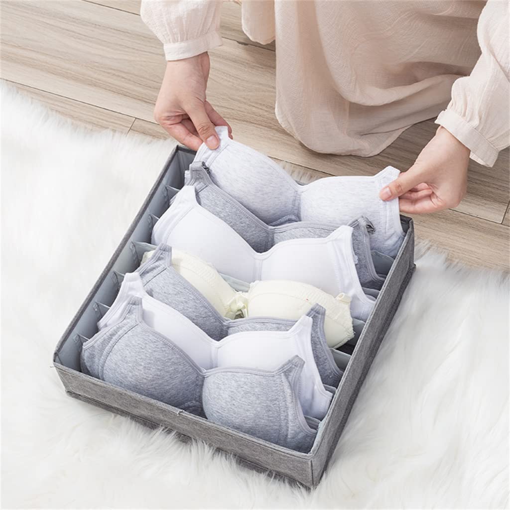 Calcetines Sujetador Bragas Separadores de cajones Plegables Organizador de guardarropa Caja de Almacenamiento de Ropa Interior (F 32 * 32 * 9 cm)