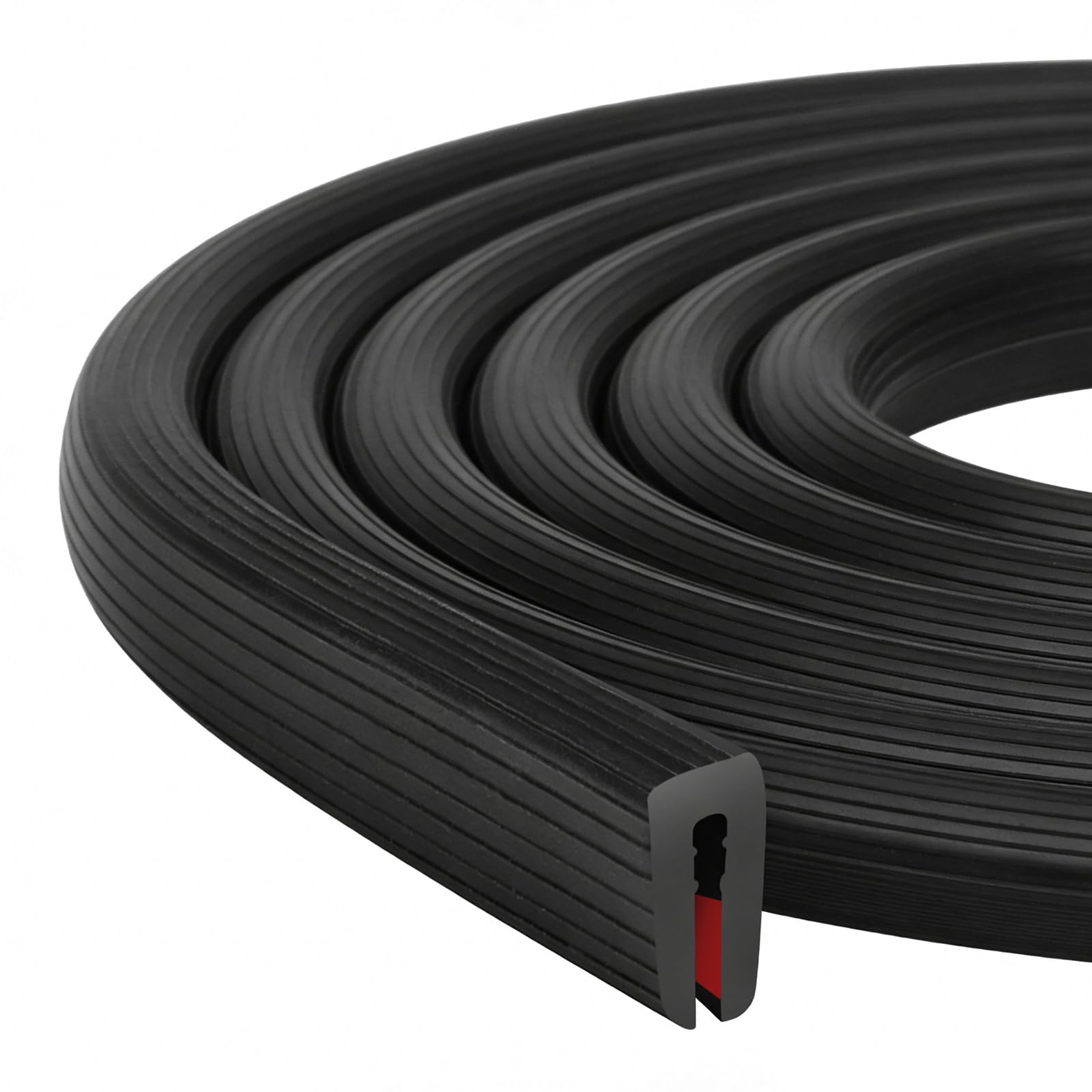 SDLDEER Kantenschutz Blech, 3mm x 6m Kantenschutz Gummi U Profil Kantenschutzprofil Fassungsprofil Aus EPDM für Blech, Autotüren, Türen Fenster, Metallplatten, Glasplatten (schwarz)