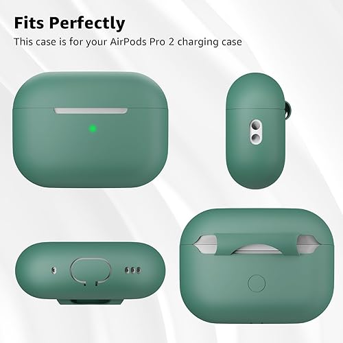 Vista 5 de Compatible with Airpods Pro 2 Case, Soft Silicone Skin Cover Protective Cases with Cleaner kit and Lanyard Compatible for AirPod Pro 2nd