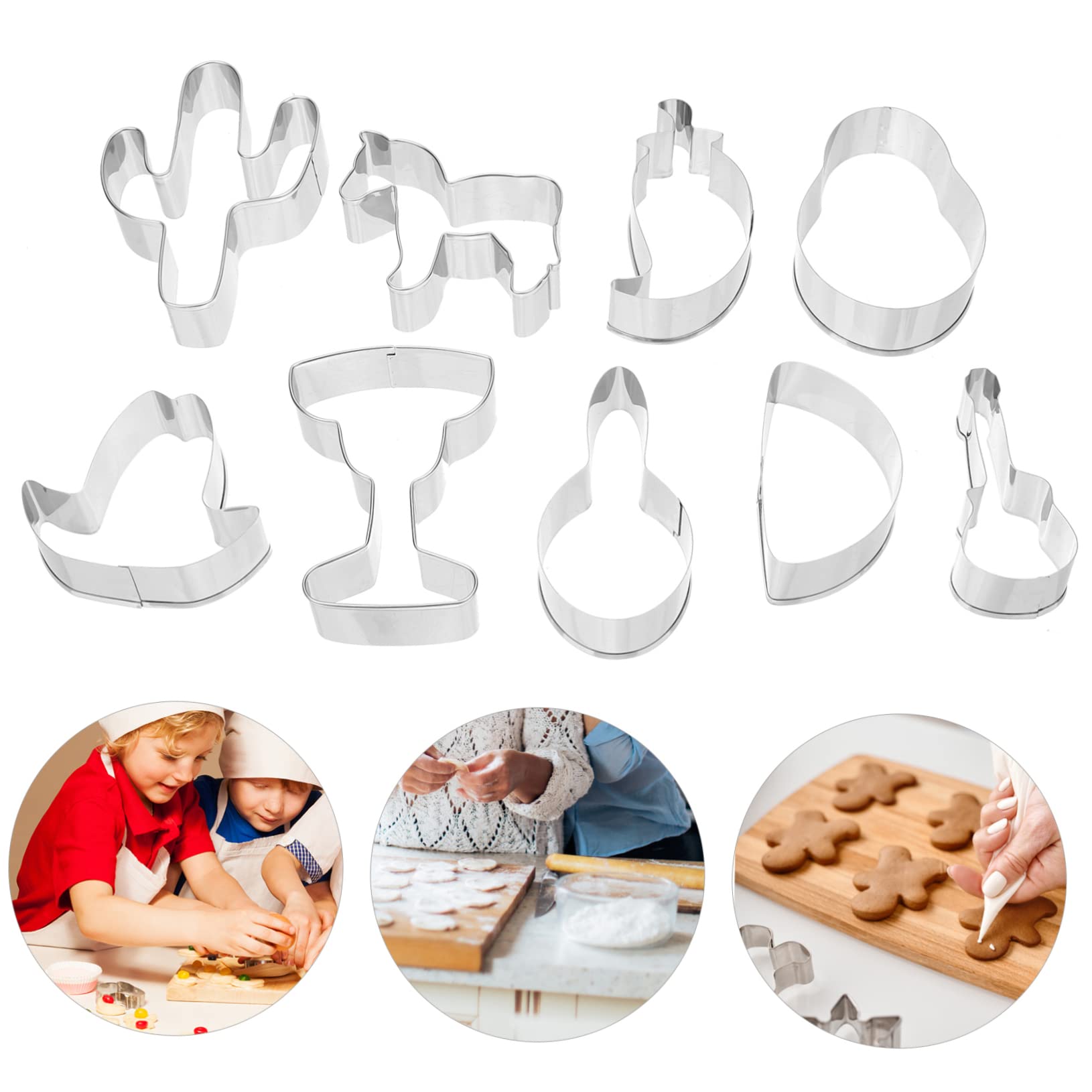 Alipis Molde De Galletas Cacerola Galleta De Diploma Cortador De Pastel Temático Cuberteria Cuter Moldes De Galletas Cortador De Galletas De Fiesta Acero Inoxidable 6 Piezas X 4