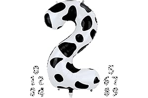 Cow Print Number Balloons: Stunning Decorations for Cowgirl Celebrations