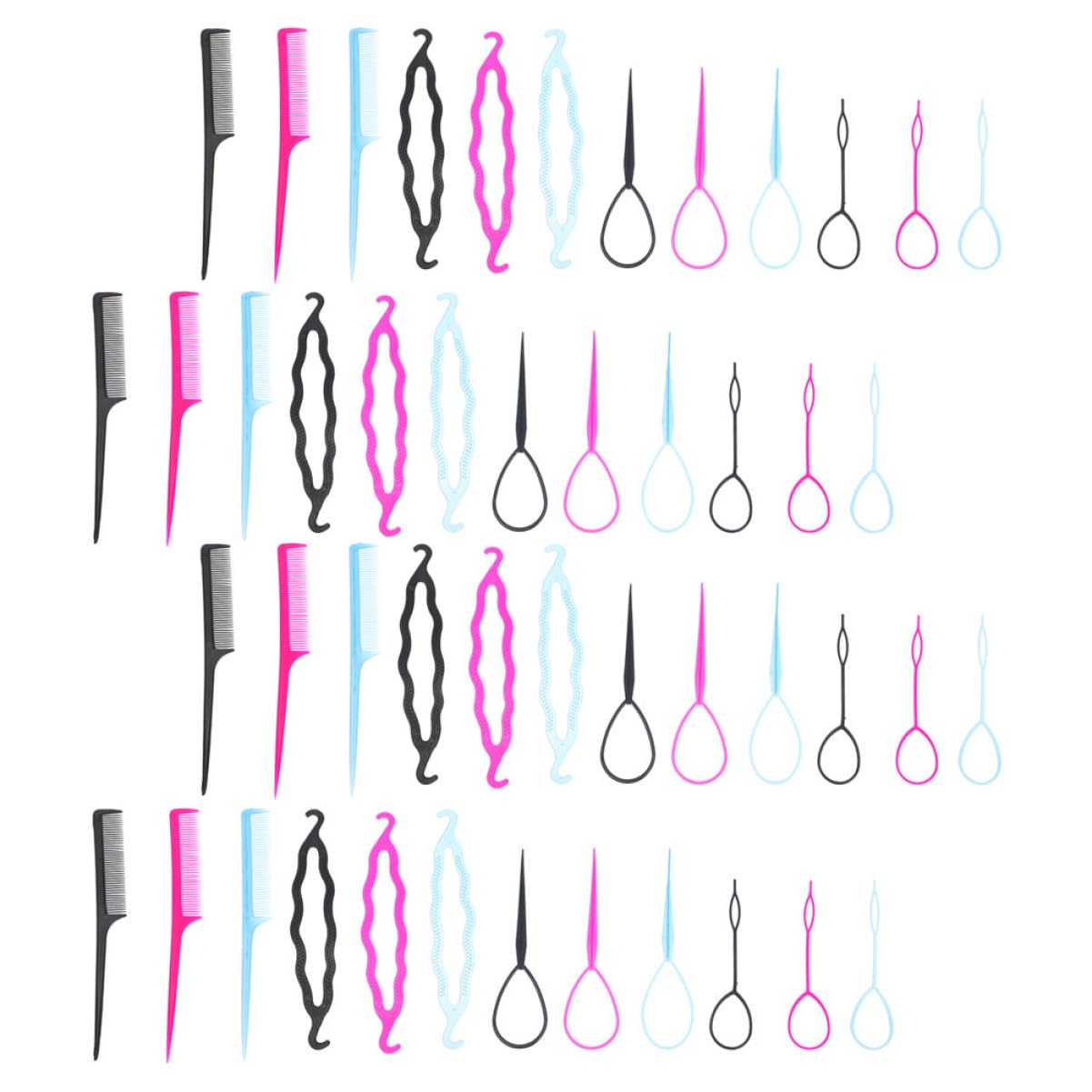 Ipetboom 12 Sets Hair Braiding Tool Portable Bun Makers for Women Convenient Hair Styling Accessories for Quick Elegant Hairstyles Lightweight Easy to Use