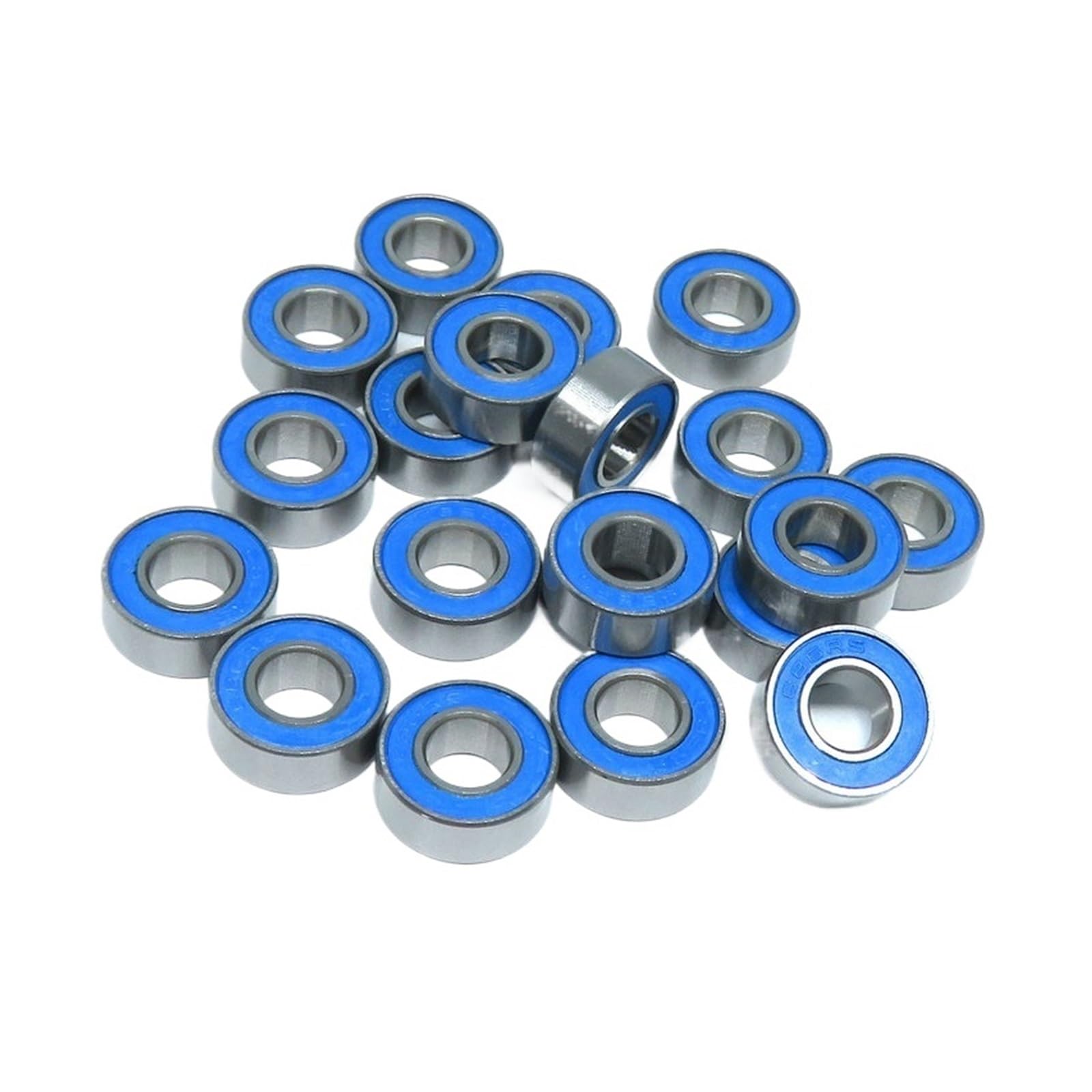 10 piezas 695 2RS 5x13x4 modelo de rodamiento 695RS sello de goma azul rodamiento RC 5 * 13 * 4 rodamiento de bolas en miniatura ABEC3(687-2RS 7x14x5mm)