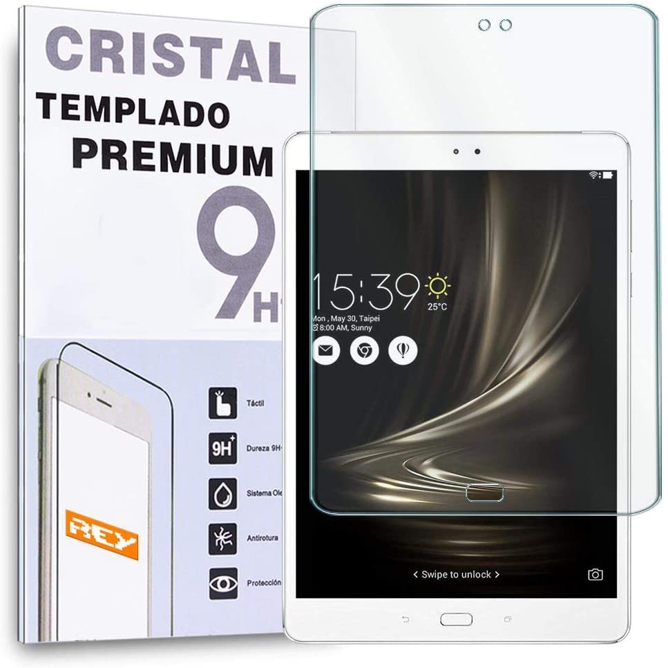 REY Protector de Pantalla para ASUS ZENPAD 3s 10 Z500KL 9.7', Cristal Vidrio Templado Premium...
