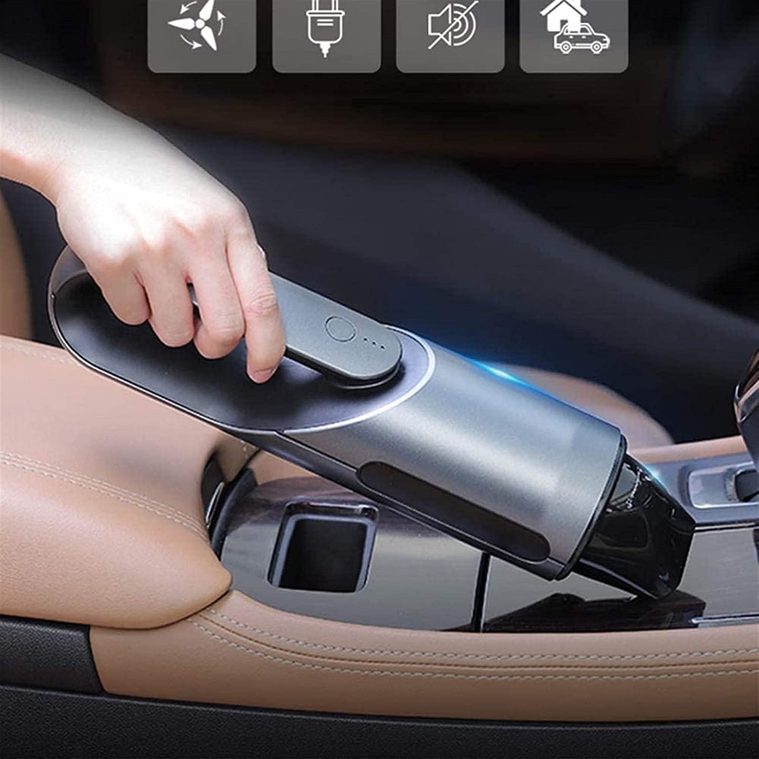 Aspirador de automóviles, aspiradora de Mano inalámbrica, 400 0PA Sólida succión, para Coche, Oficina de la casa.