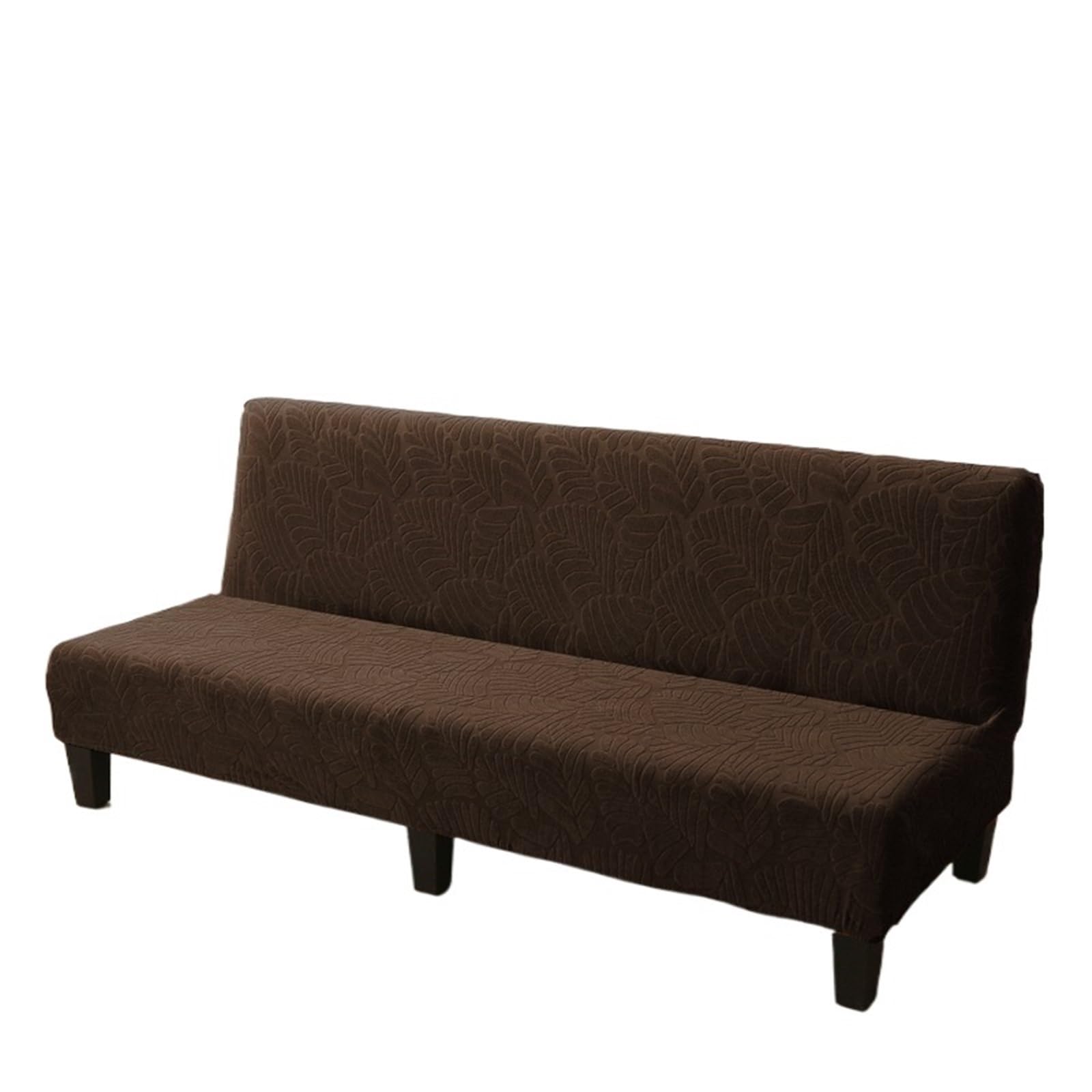 GCYEIDMA Armless Sofa Slipcover Armless Sofa Bed Cover Stretch Jacquard Futon Covers Spandex Dustproof Furniture Protector(Color 4,M)