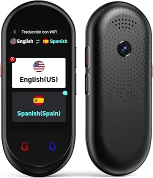 Language Translator Device, Portable Translator No WiFi Needed, Offline Voice Photo Translation, 150 Languages Supported, High Accuracy VORMOR Translator for Travel Business Learning Black