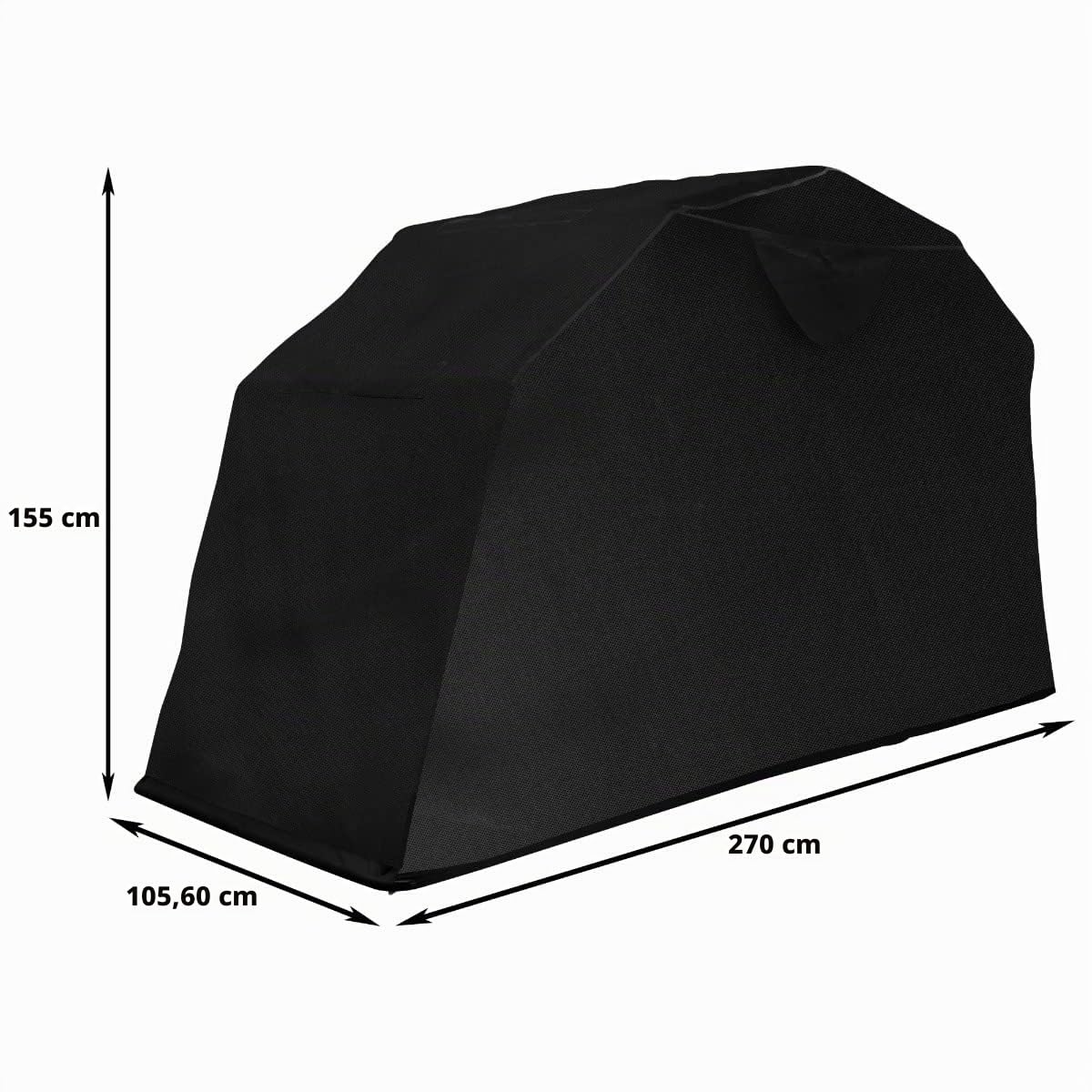Tienda de Campaña Impermeable para Motocicleta Almacenamiento Moto Scooter Escúter Ciclomotor Refugio Funda Cubierta Protección UV Podredumbre 155x106x270cm con Cerradura Candados y Pernos de Tierra