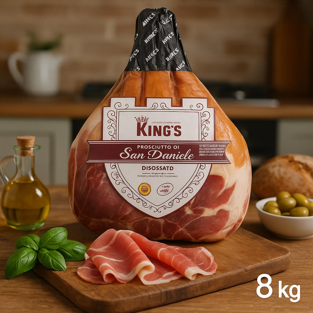 Prosciutto di San Daniele Disossato 8kg – Stagionatura Naturale, Gusto Autentico della Tradizione Friulana – Ideale per Gastronomie, Ristoranti, Catering e Uso Domestico